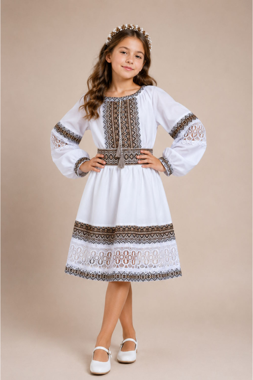 Костюм-вишиванка для дівчаток 6076